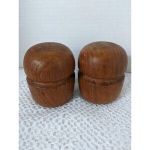 Teak Wood Salt and Pepper Shakers Wood Shakers Zen Table Decor Minimalist